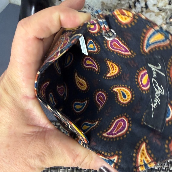 EUC! Vera Bradley Paisley Mini Multicolor Floral Wallet Keychain - Picture 7 of 10